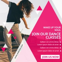 join our dance classes instagram post adverti template