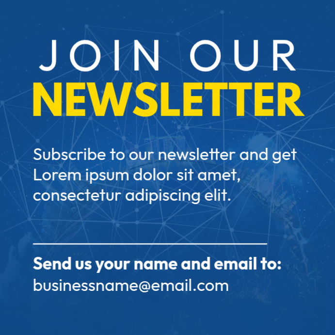join our newsletter Template | PosterMyWall