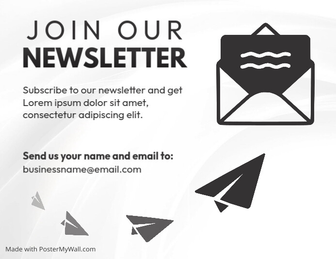 join our newsletter Template | PosterMyWall