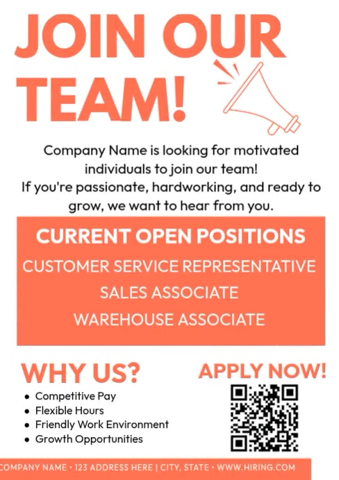 Join Our Team Template | PosterMyWall