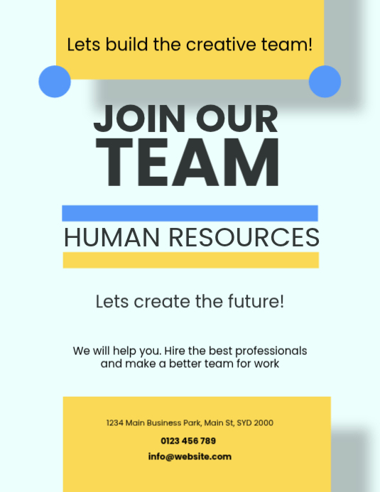 Join our team flyer Template | PosterMyWall