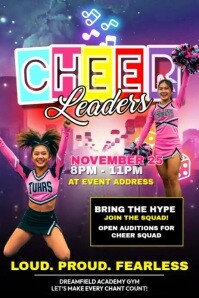 Join the cheer squad Плакат template