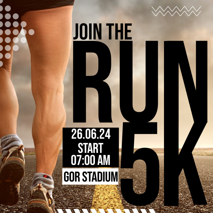 JOIN THE RUN Instagram Post template
