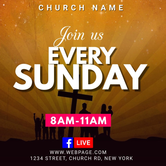 Member Sunday Join us every Sunday Template | PosterMyWall