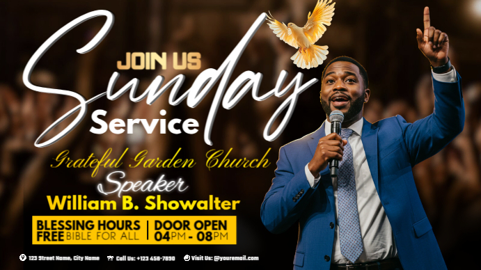 Join Us for Sunday Service Miniatura di YouTube template