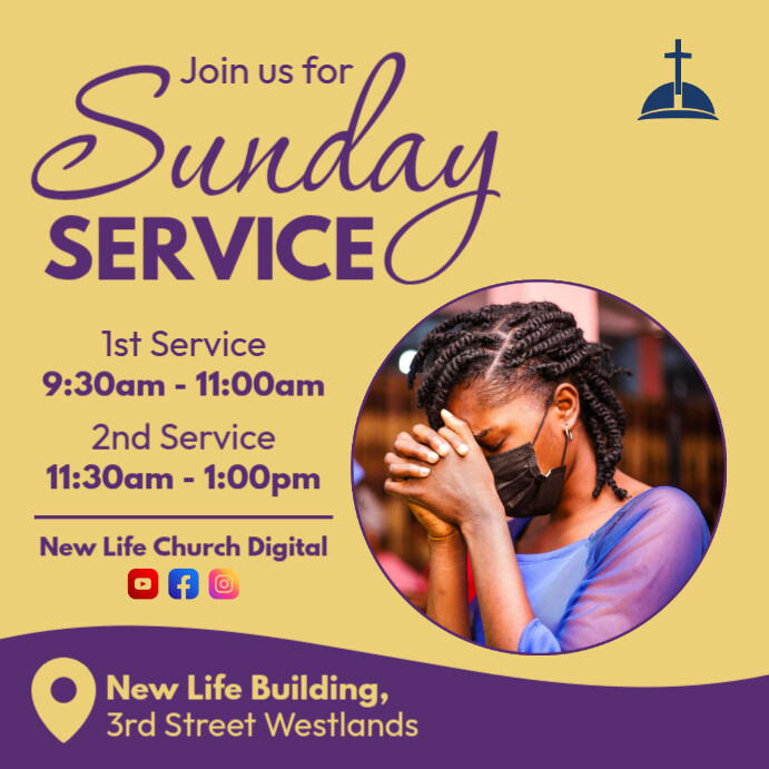 join us for Sunday Service Template | PosterMyWall