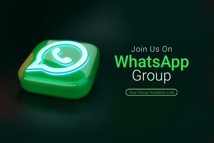 Join  Us On Whatsapp Presentation Banner Póster template