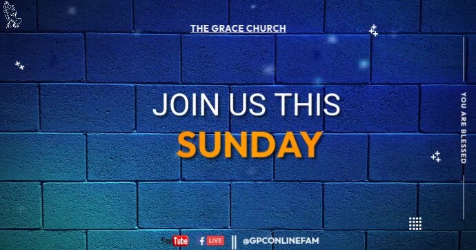 join us this sunday Facebook Shared Image template