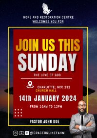 join us this sunday Template | PosterMyWall
