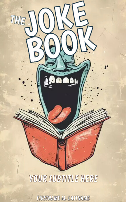 joke comedy laughter book design cover templa Template | PosterMyWall