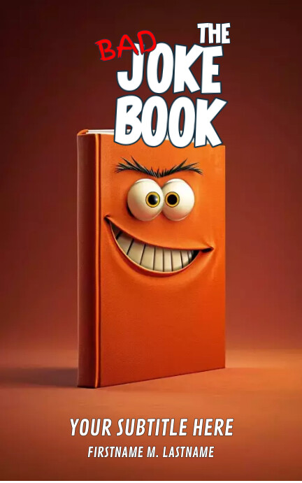 joke comedy laughter book design cover Template | PosterMyWall