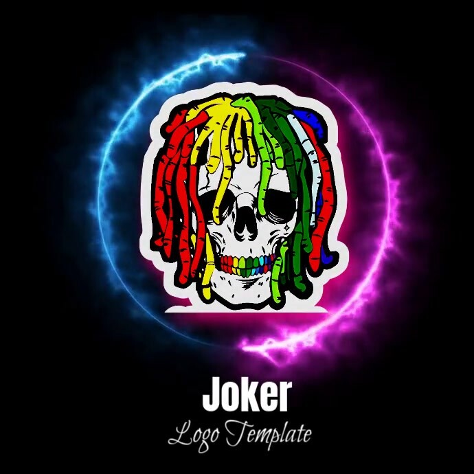 Joker Animation Logo Logótipo template