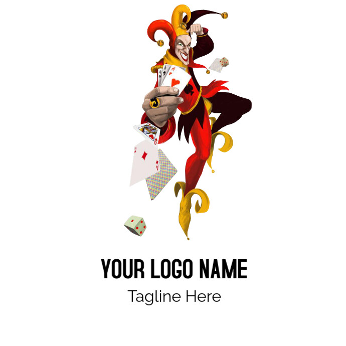 Joker Illustration, Joker Playing Card Video Logo template