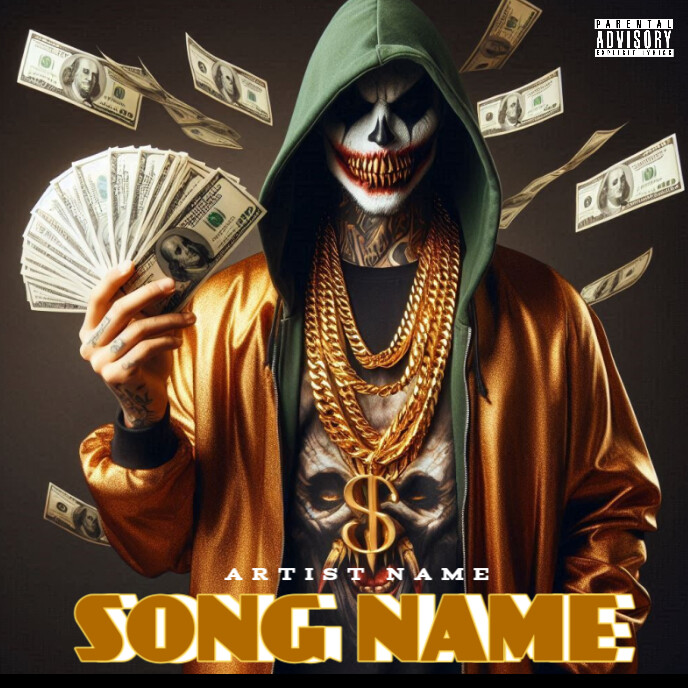 Joker Money Mixtape Album Cover  Album Cover template