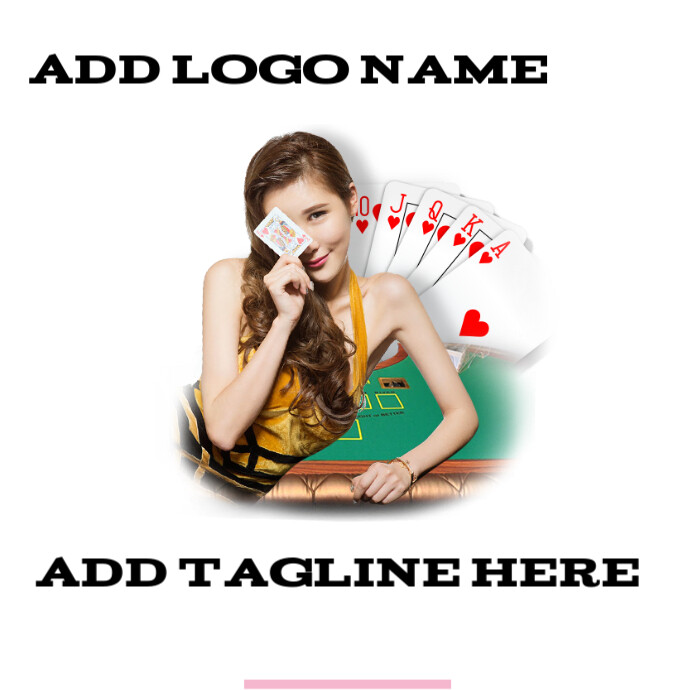 Joker Video Poker Playing Card Card Game Logo Logótipo template