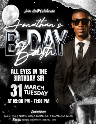 Jonathan Birthday Bash VIP Party Volante (Carta US) template