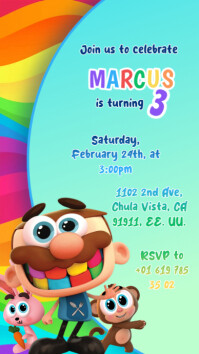 Jose comelon invitation Digital Display (9:16) template