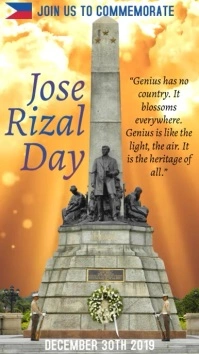 Jose Rizal Video Template Цифровой дисплей (9 : 16)