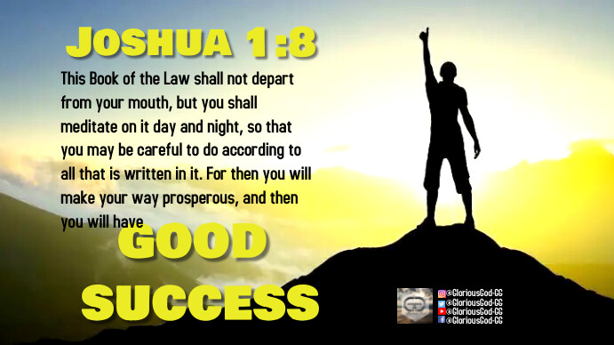 ♥Joshua 1:8 Miniatura di YouTube template