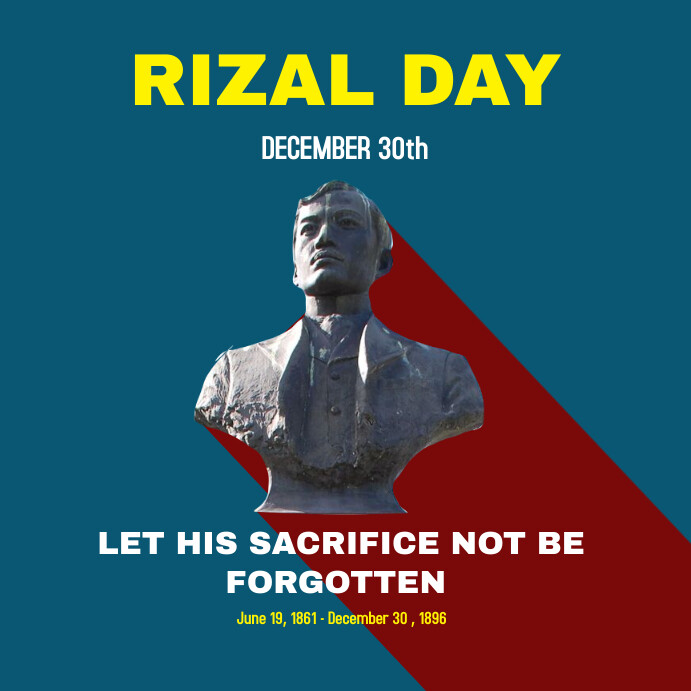 Josè Rizal celebrations Instagram post template