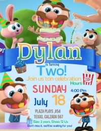 the adventure José comelón invitation Brithday party temple flayer editablet celebration kids Flyer (US-Letter) template