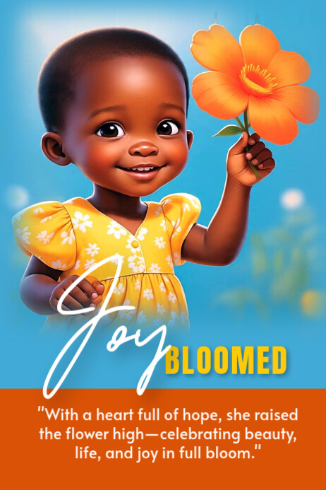 Joy bloomed Poster template