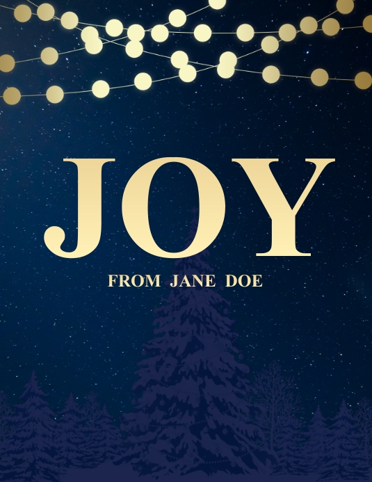 JOY Christmas Card Template | PosterMyWall