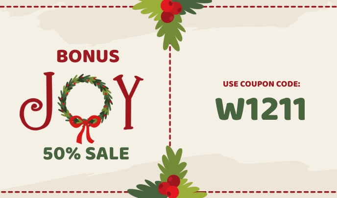 Joy Coupon Code Template PosterMyWall