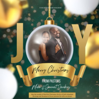 joy to the world christmas card template Square (1:1)