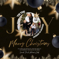 joy to the world christmas card template Square (1:1)