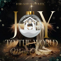 joy to the world christmas card template Vierkant (1:1)