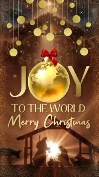 joy to the world christmas card template Instagram Story