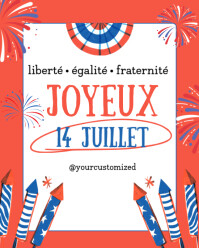 Joyeux 14 juillet Instagram Portrait template