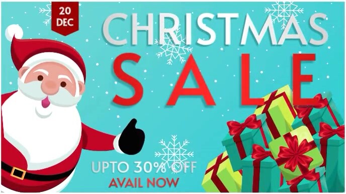 Joyful & Modern Christmas Sale Digital Display Ad Video template