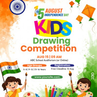 Joyful 15 August Art Contest Square (1:1) template