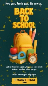 Joyful 3d Illustration Of School Essentials With Playful Colors And Clean Composition. Instagram Ree template
