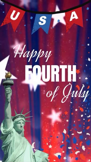 Joyful 4 July  Digital Display (9:16) template