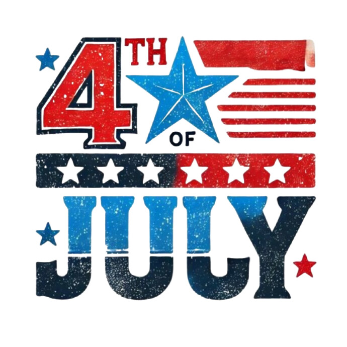 Joyful 4th July  Logo Logótipo template