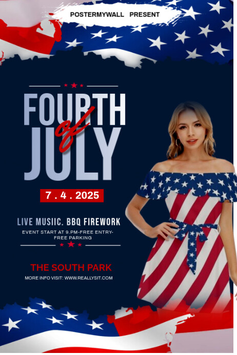 Joyful 4th Of July Poster Cartaz template