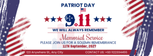 Joyful 9/11 - Patriot Day Facebook Cover Photo template