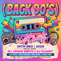 Joyful 90s Night Party Instagram Post template