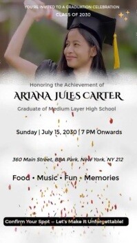 Joyful A Vibrant, Modern Poster Celebrating A High School Graduate With Festive Visuals Instagram Re template