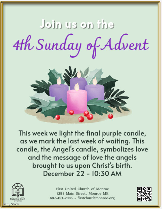 Joyful Advent Sunday Flyer template
