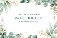 Joyful Aesthetic Flowers Label Etiket template