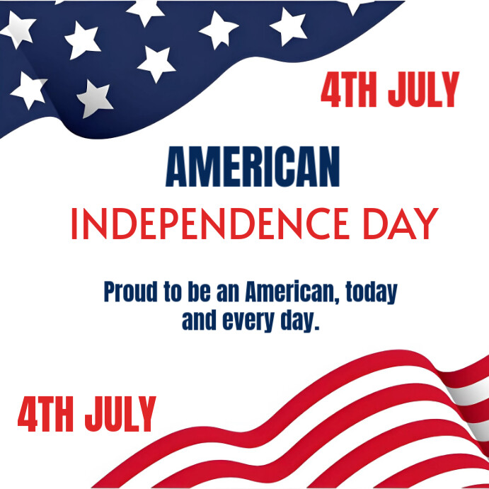 Joyful American Independence Day  Instagram Post template