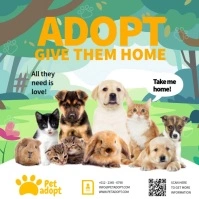 Joyful  Animal Shelters Square (1:1) template