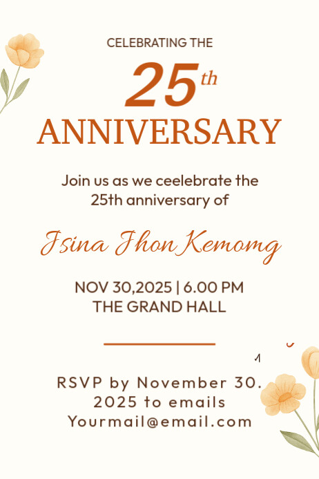 Joyful Anniversary  Poster Plakat template