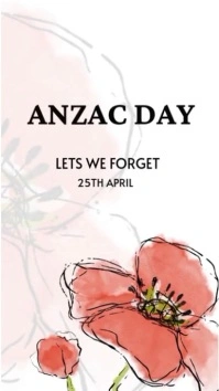 Joyful Anzac Day Video Greetings  Digital Display (9:16) template