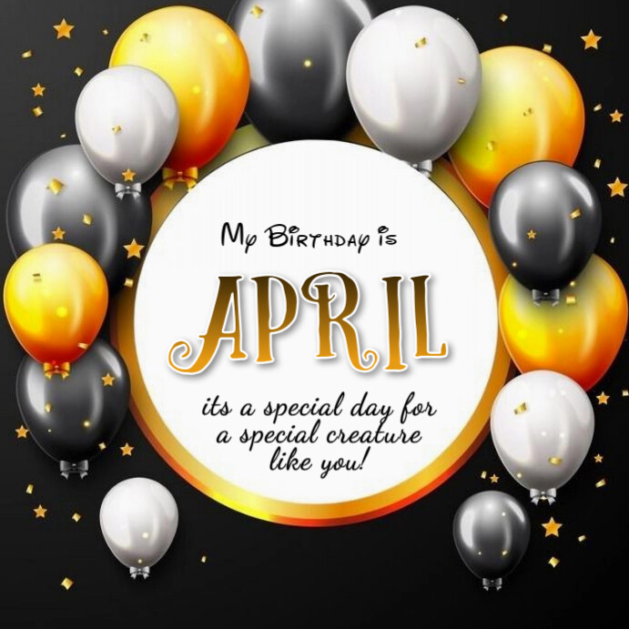 Joyful April Birthdays Instagram Post Template | PosterMyWall