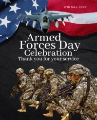 Joyful Armed Forces Day Instagram Portrait template